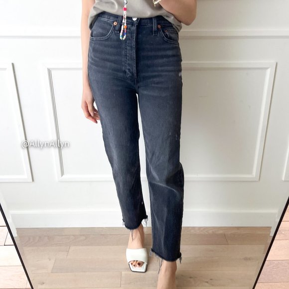 Re/Done Denim - Re/Done Straight / Wide Jeans 25 - Stretchy / Comfy